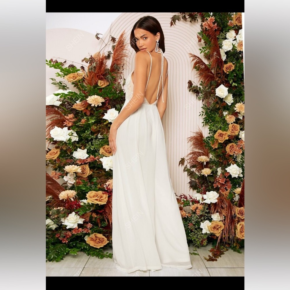 💚SHEIN chiffon jumpsuit - Picture 2 of 11